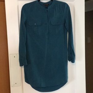 Banana Republic Teal Long Sleeve Dress